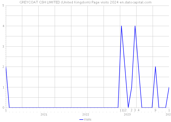 GREYCOAT GSH LIMITED (United Kingdom) Page visits 2024 
