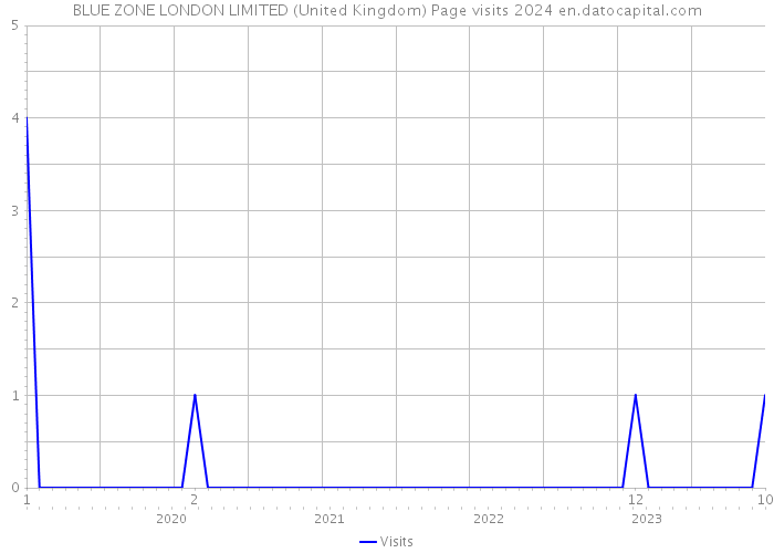 BLUE ZONE LONDON LIMITED (United Kingdom) Page visits 2024 
