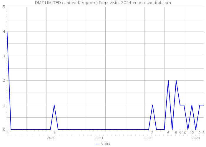 DMZ LIMITED (United Kingdom) Page visits 2024 