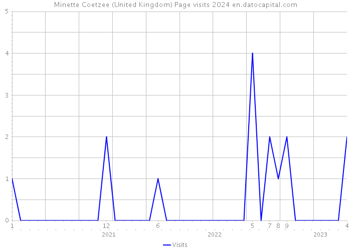 Minette Coetzee (United Kingdom) Page visits 2024 
