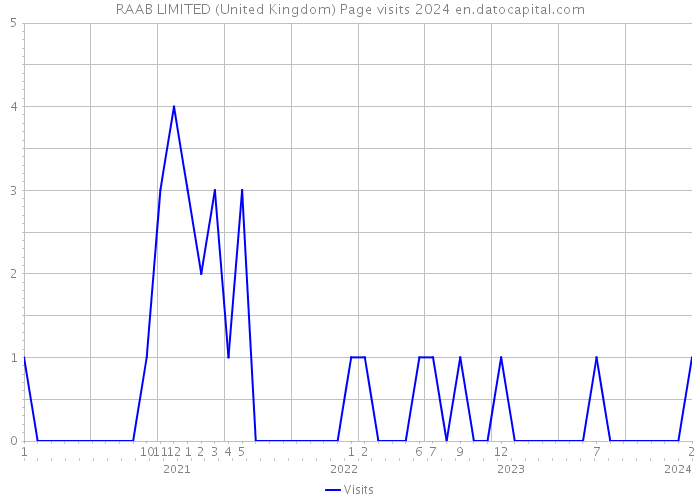 RAAB LIMITED (United Kingdom) Page visits 2024 