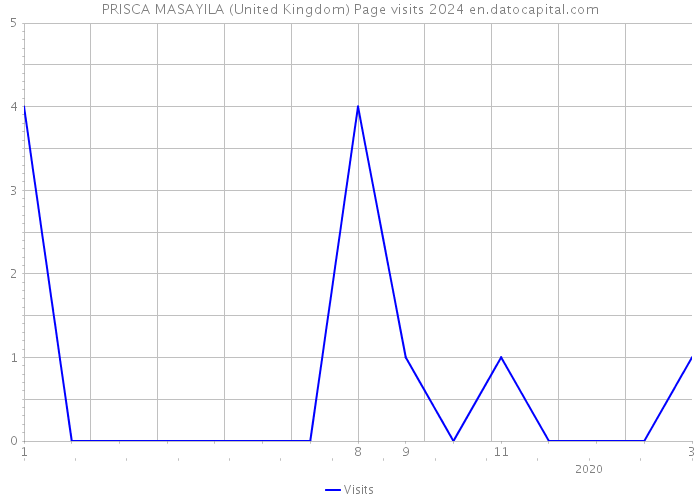 PRISCA MASAYILA (United Kingdom) Page visits 2024 