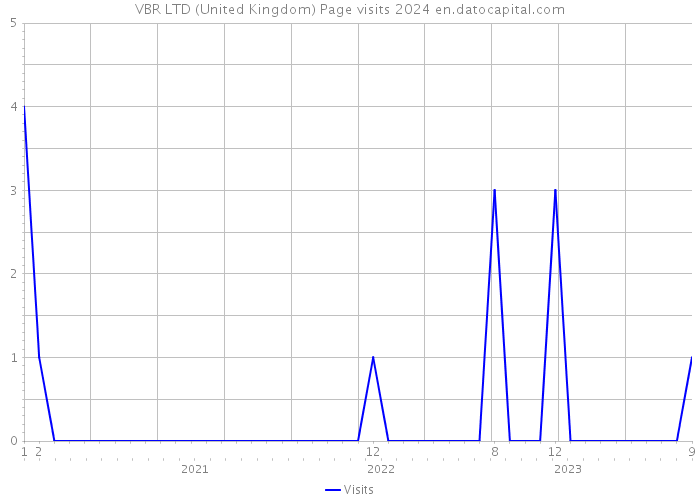 VBR LTD (United Kingdom) Page visits 2024 