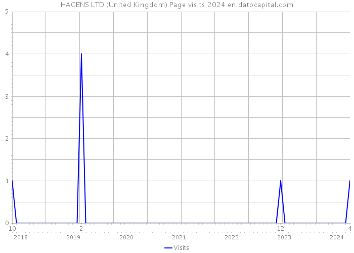 HAGENS LTD (United Kingdom) Page visits 2024 