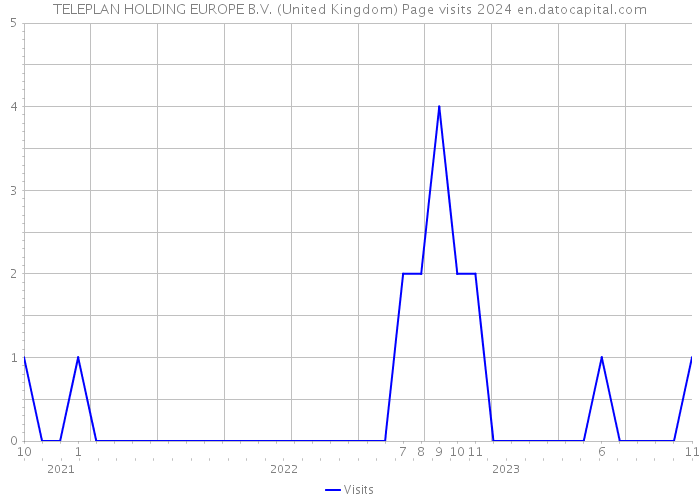 TELEPLAN HOLDING EUROPE B.V. (United Kingdom) Page visits 2024 