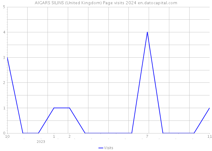 AIGARS SILINS (United Kingdom) Page visits 2024 