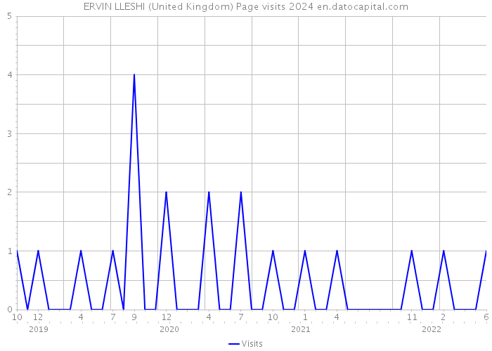 ERVIN LLESHI (United Kingdom) Page visits 2024 