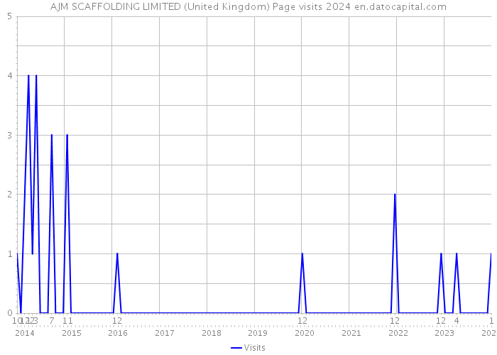 AJM SCAFFOLDING LIMITED (United Kingdom) Page visits 2024 