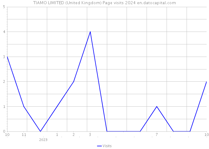TIAMO LIMITED (United Kingdom) Page visits 2024 