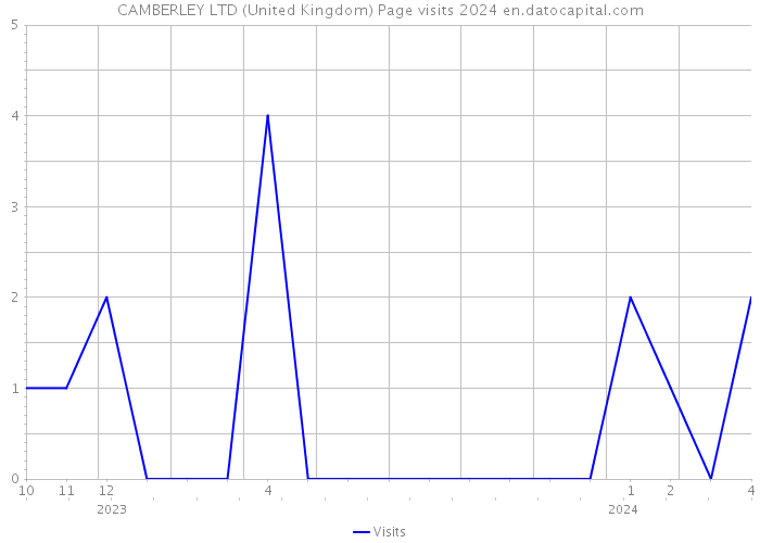 CAMBERLEY LTD (United Kingdom) Page visits 2024 