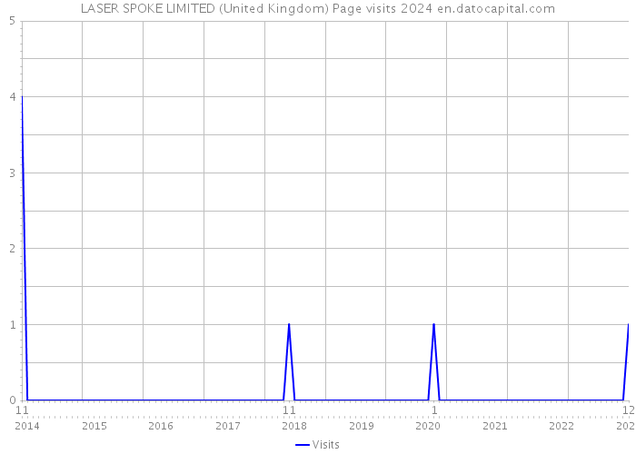 LASER SPOKE LIMITED (United Kingdom) Page visits 2024 