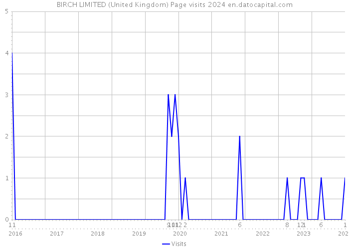BIRCH LIMITED (United Kingdom) Page visits 2024 