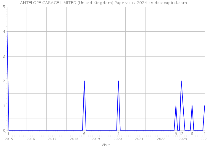 ANTELOPE GARAGE LIMITED (United Kingdom) Page visits 2024 