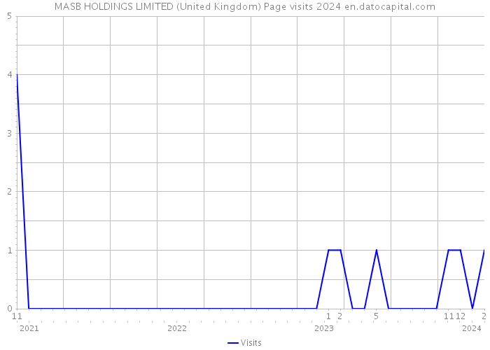 MASB HOLDINGS LIMITED (United Kingdom) Page visits 2024 
