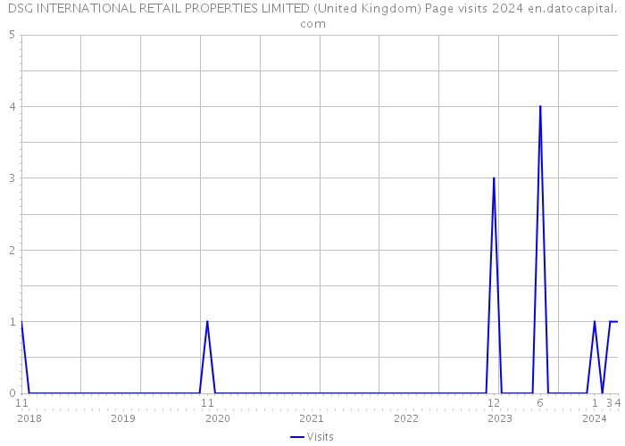 DSG INTERNATIONAL RETAIL PROPERTIES LIMITED (United Kingdom) Page visits 2024 