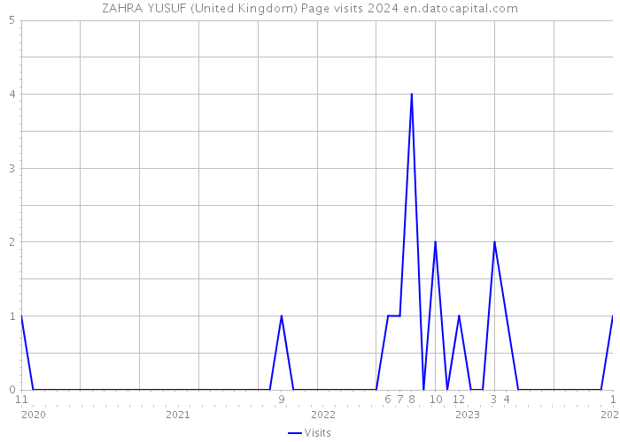 ZAHRA YUSUF (United Kingdom) Page visits 2024 