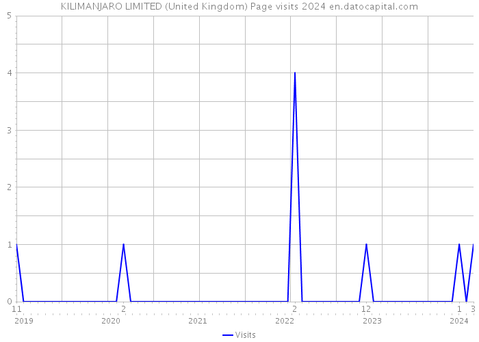 KILIMANJARO LIMITED (United Kingdom) Page visits 2024 