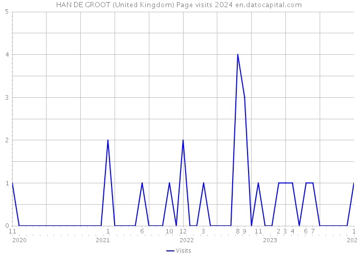 HAN DE GROOT (United Kingdom) Page visits 2024 