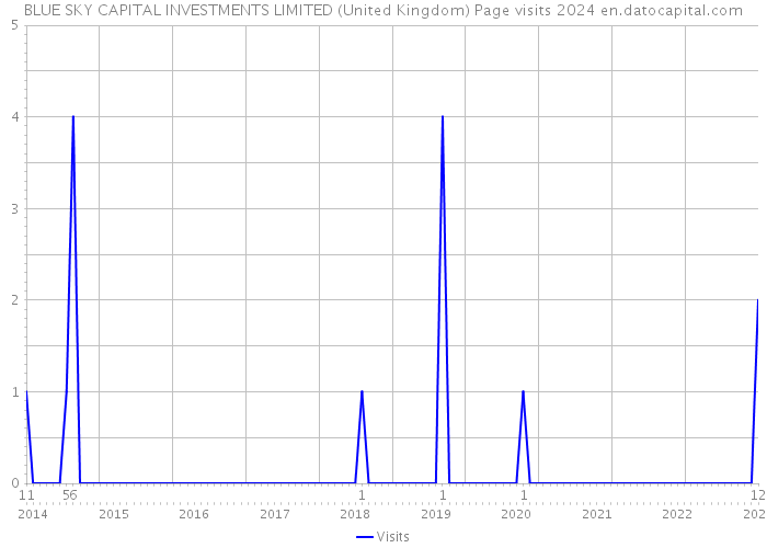 BLUE SKY CAPITAL INVESTMENTS LIMITED (United Kingdom) Page visits 2024 