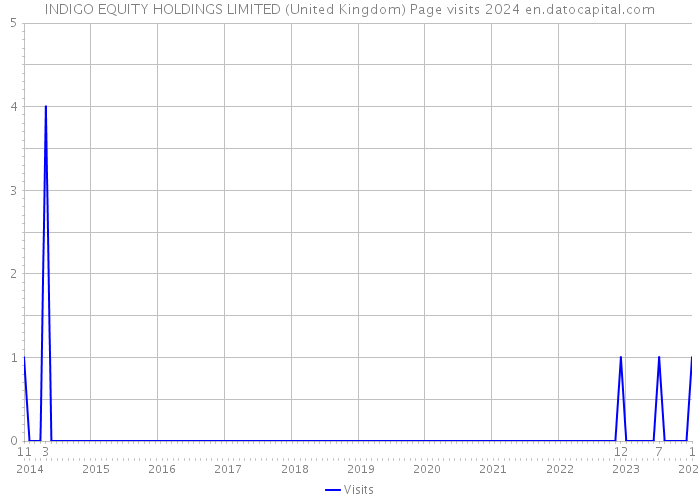 INDIGO EQUITY HOLDINGS LIMITED (United Kingdom) Page visits 2024 