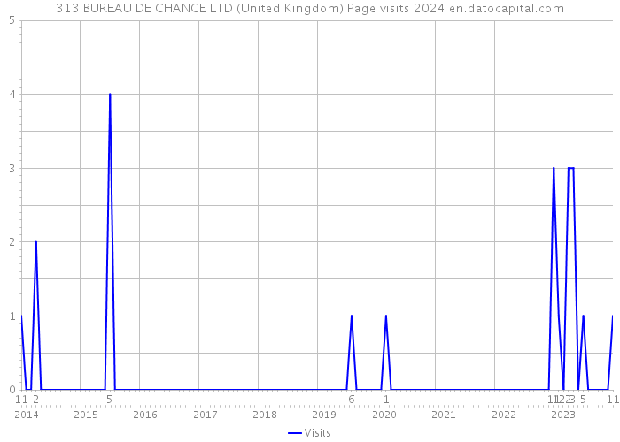 313 BUREAU DE CHANGE LTD (United Kingdom) Page visits 2024 