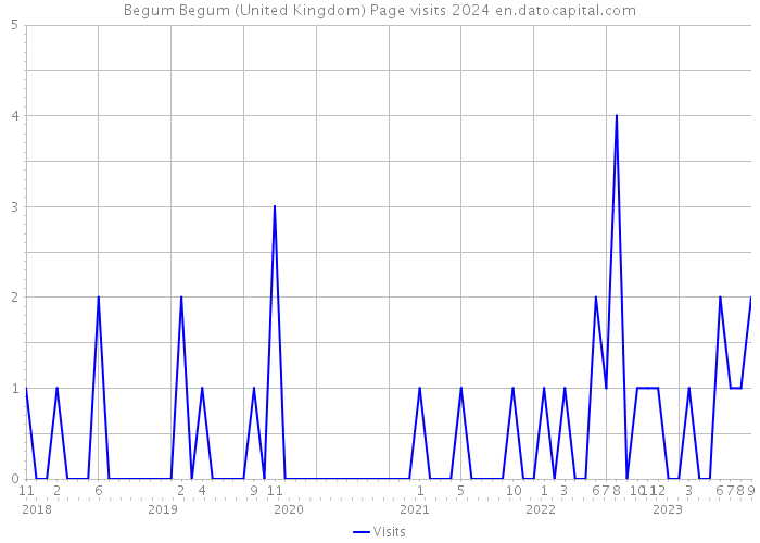 Begum Begum (United Kingdom) Page visits 2024 