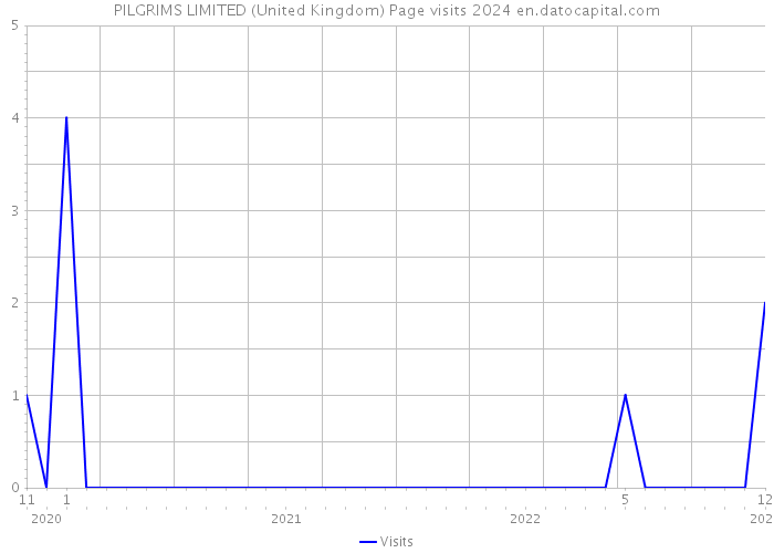 PILGRIMS LIMITED (United Kingdom) Page visits 2024 