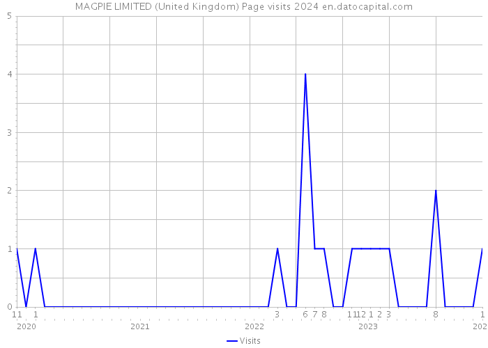 MAGPIE LIMITED (United Kingdom) Page visits 2024 