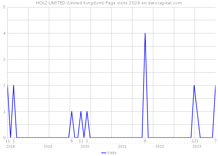 HOLZ LIMITED (United Kingdom) Page visits 2024 