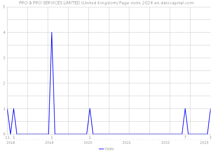 PRO & PRO SERVICES LIMITED (United Kingdom) Page visits 2024 