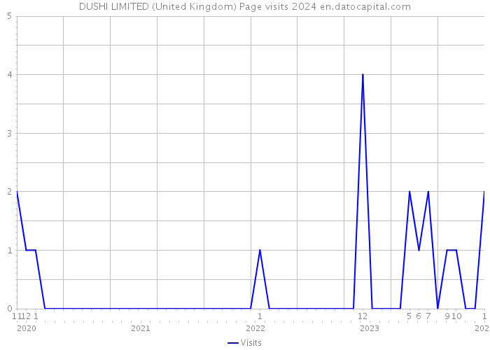 DUSHI LIMITED (United Kingdom) Page visits 2024 