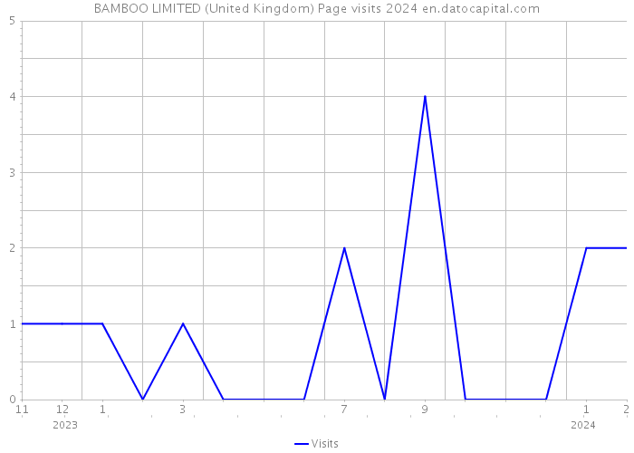 BAMBOO LIMITED (United Kingdom) Page visits 2024 