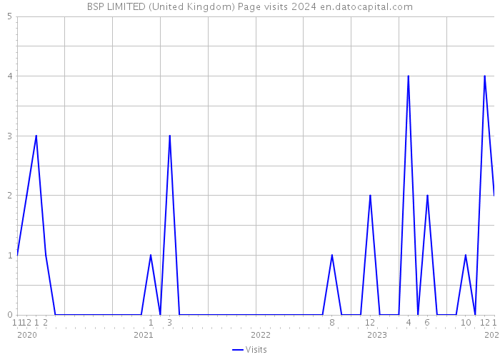 BSP LIMITED (United Kingdom) Page visits 2024 