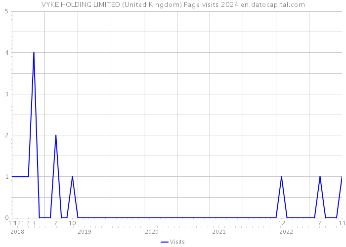 VYKE HOLDING LIMITED (United Kingdom) Page visits 2024 