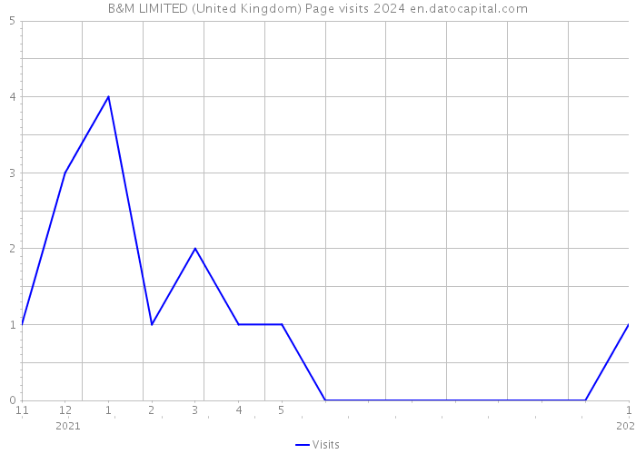 B&M LIMITED (United Kingdom) Page visits 2024 