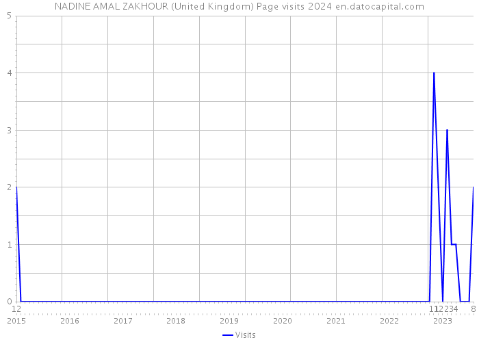 NADINE AMAL ZAKHOUR (United Kingdom) Page visits 2024 