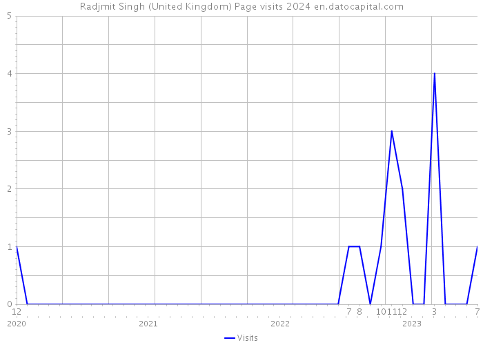 Radjmit Singh (United Kingdom) Page visits 2024 