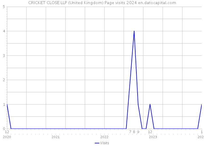 CRICKET CLOSE LLP (United Kingdom) Page visits 2024 