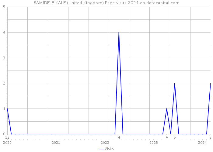 BAMIDELE KALE (United Kingdom) Page visits 2024 
