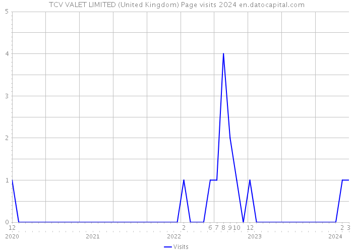 TCV VALET LIMITED (United Kingdom) Page visits 2024 
