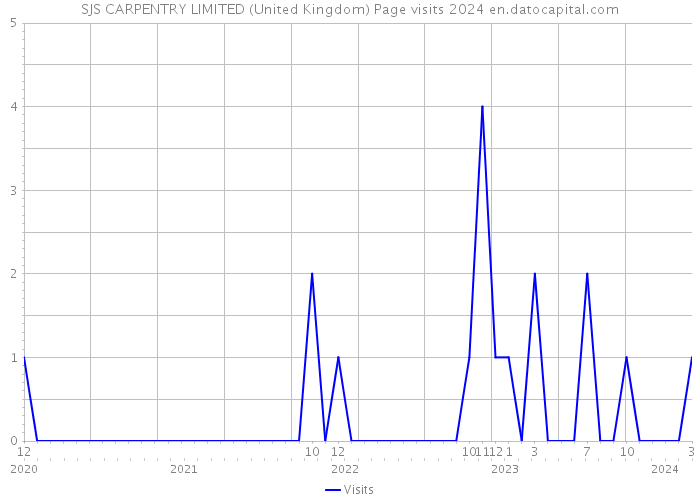 SJS CARPENTRY LIMITED (United Kingdom) Page visits 2024 