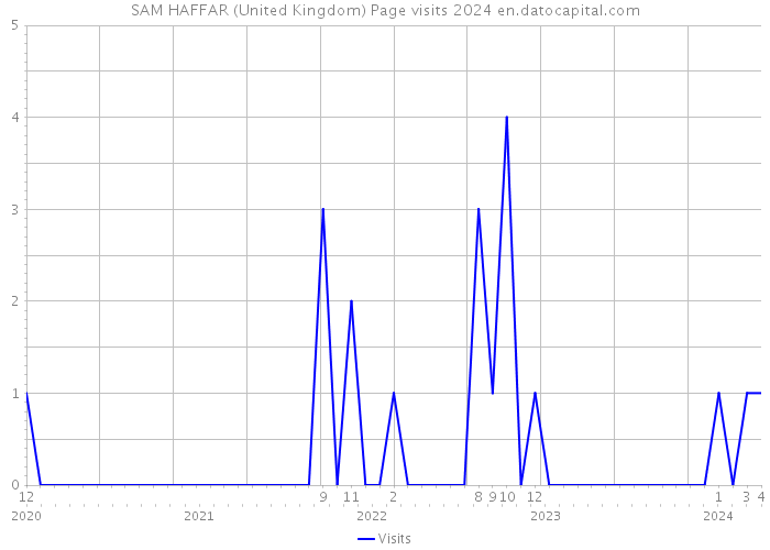 SAM HAFFAR (United Kingdom) Page visits 2024 