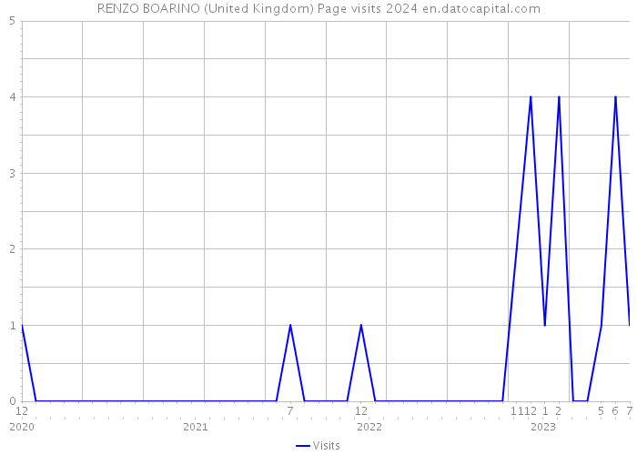 RENZO BOARINO (United Kingdom) Page visits 2024 