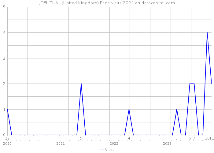 JOEL TUAL (United Kingdom) Page visits 2024 
