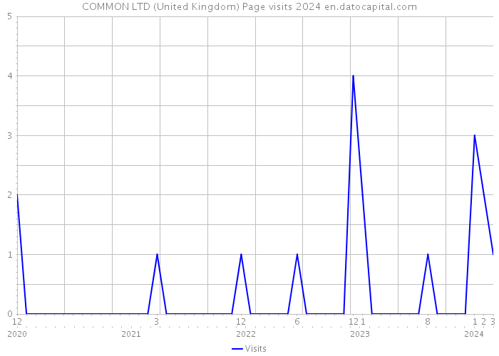 COMMON LTD (United Kingdom) Page visits 2024 
