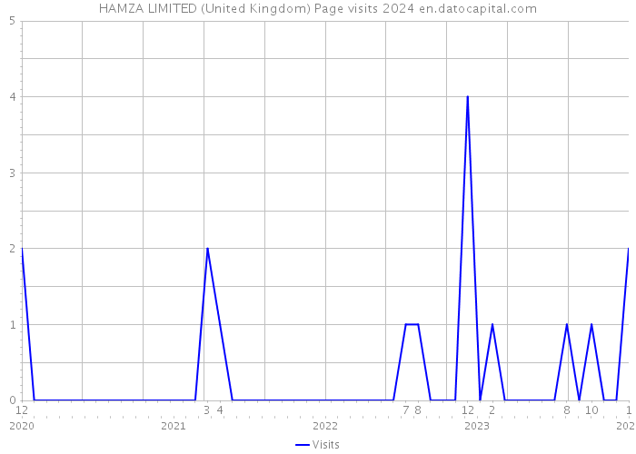 HAMZA LIMITED (United Kingdom) Page visits 2024 