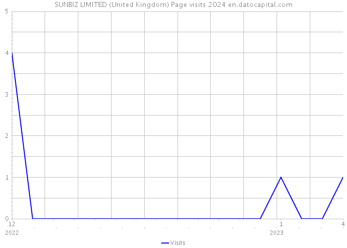 SUNBIZ LIMITED (United Kingdom) Page visits 2024 