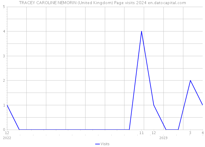 TRACEY CAROLINE NEMORIN (United Kingdom) Page visits 2024 