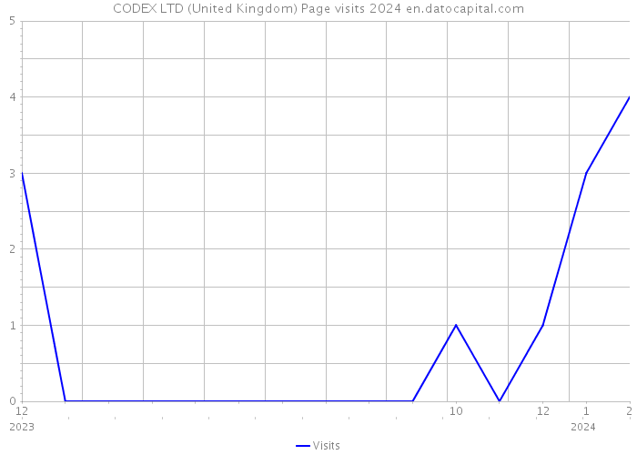 CODEX LTD (United Kingdom) Page visits 2024 