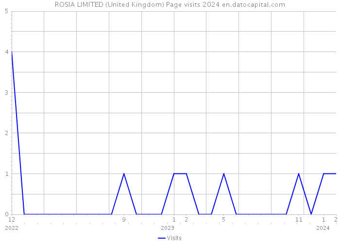 ROSIA LIMITED (United Kingdom) Page visits 2024 